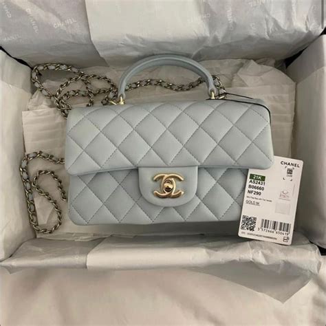 chanel 21k light blue|chanel mini bags 2021.